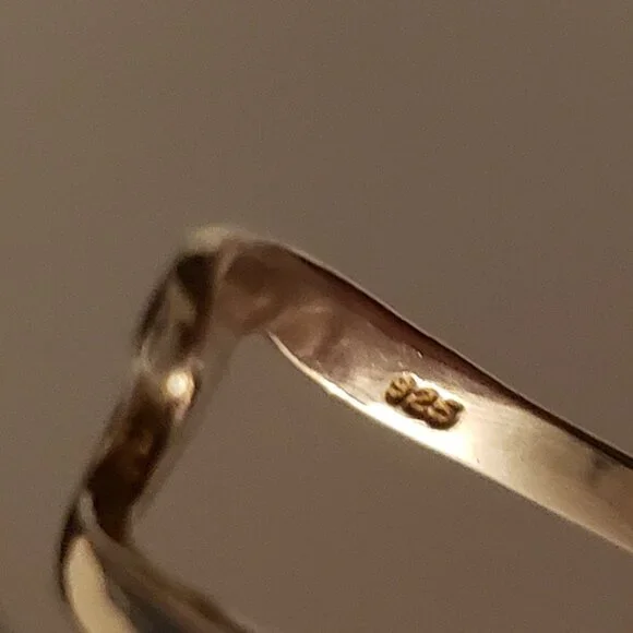 Ocean Wave Ring 925 Sterling Silver Size 8 Crest Cresting Surf Beach Minimalist - Picture 7 of 8